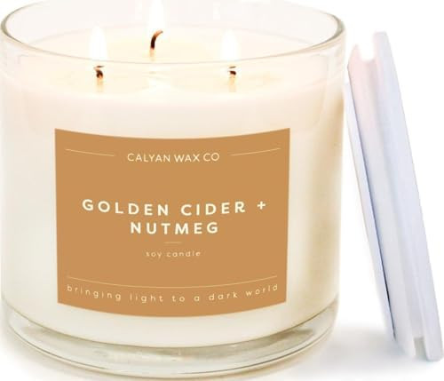 Made in the USA Luxury Clean Soy Wax Candles - Long Lasting Large Glass Jar Candle for Home - 3 W... | Amazon (US)