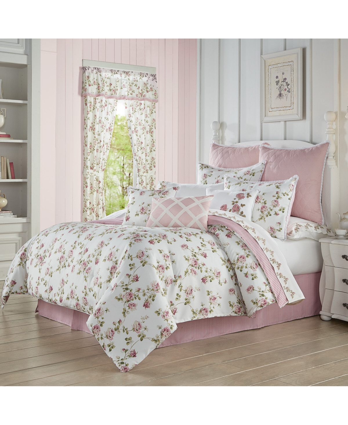 Royal Court Rosemary 4-Pc. Comforter Set, King - Rose | Macy's