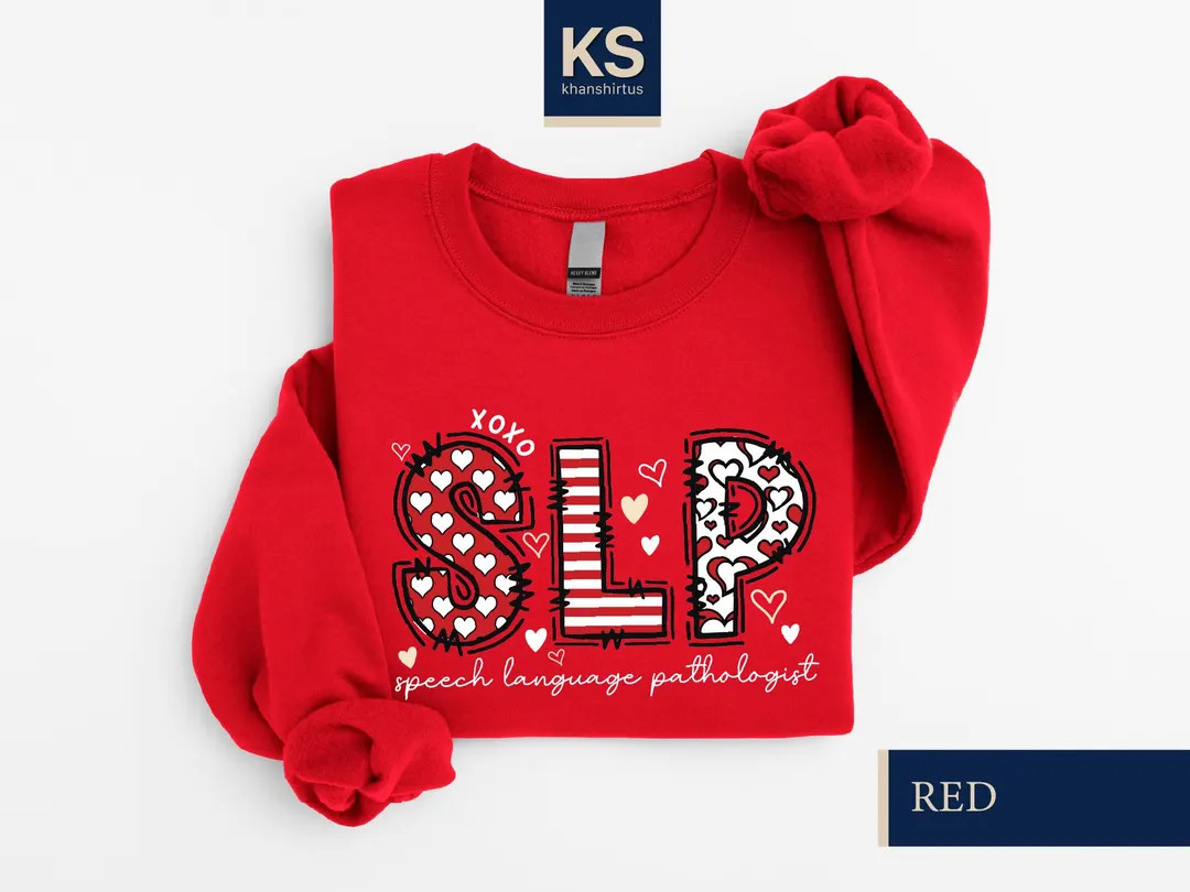 Speech Language Pathologist Valentine Sweatshirt, SLP Valentine's Day Shirt, Speech Therapist Gif... | Etsy (US)