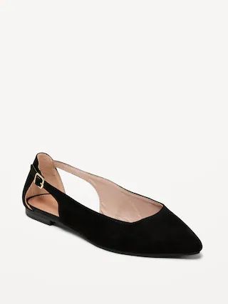 Faux-Suede Slingback Flats for Women | Old Navy (US)