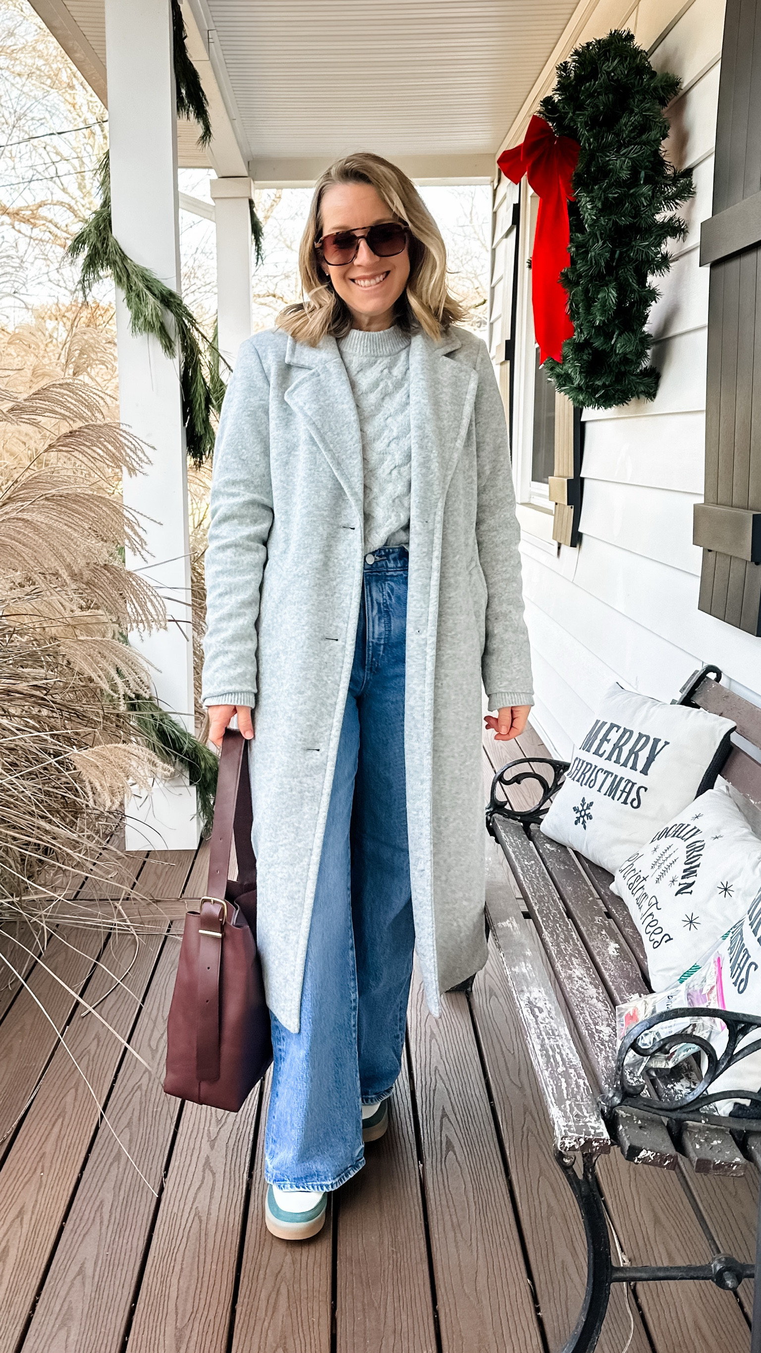 Casual outfit. I wore this to a bday party! 
Small jacket and sweater
28 jeans. A size down. 
True size 8 sneaks and they’re so comfy! 


#LTKStyleTip #LTKFindsUnder100 #LTKMidsize

#LTKOver40 #LTKStyleTip #LTKShoeCrush