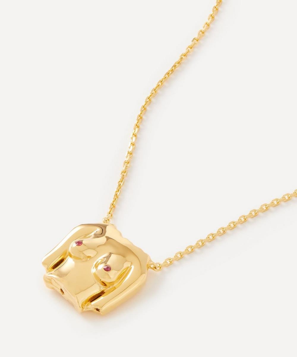 Anissa Kermiche 24ct Gold-Plated Rubies Boobies Pendant Necklace Luxury Christmas Gift / Present | Liberty London (UK)
