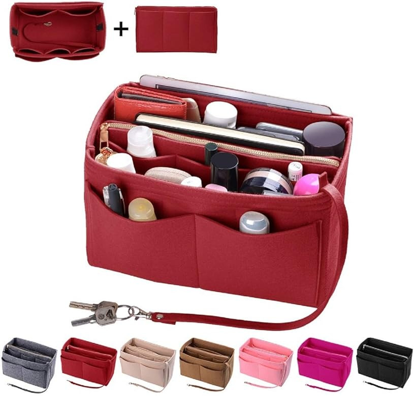 Purse Organizer Insert, Felt Bag organizer with zipper, Handbag & Tote Shaper, For Speedy Neverfu... | Amazon (US)