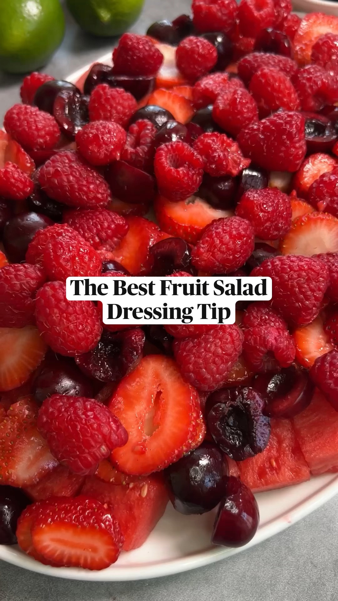 Make the BEST FRUIT SALAD by dressing it with this lime-honey-mint dressing from @crowded_kitchen. I saw their post and had to try. And now it’s my fave way to serve up 🍒🍉🍓 PS- comment CHERRY and I’ll send you a link to the best cherry pitter

 
INGREDIENTS
 
4 cups watermelon, cubed
1 ½ cups strawberries, sliced
1 ½ cups raspberries
1 ½ cups cherries, pitted and halved
2 tbsp freshly squeezed lime juice
1 ½ tsp lime zest
2 tbsp honey
1 tbsp of fresh mint, finely chopped + more for garnish (optional)
 
INSTRUCTIONS
 
1. Layer watermelon, strawberries, raspberries, and cherries.
2. Whisk together lime juice, zest, honey, and mint, drizzle over fruit, toss, and serve right away. Note that this should be eaten the day off for maximum freshness and enjoyment.
 
 
#feedfeed #food52 #ainttooproudtosweet #foodhacks #fruitsalad

#LTKSeasonal #LTKFindsUnder100 #LTKHome