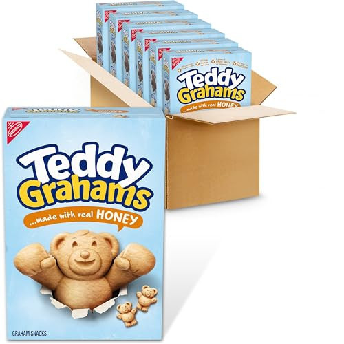 TEDDY GRAHAMS Honey Graham Snacks, Bulk Kids Snacks, 6 - 10 oz Boxes | Amazon (US)