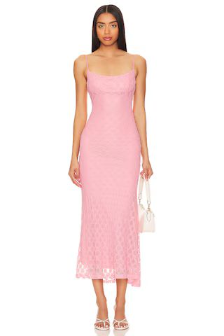 Bardot Adoni Midi Dress in Lili Pink from Revolve.com | Revolve Clothing (Global)