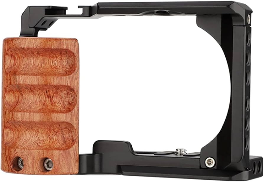 ZV-E10 ZV E10 Camera Cage,ZV E10 ZV-E10 Cage with Wooden Handle,Compatible with ARRI and Cold Sho... | Amazon (US)