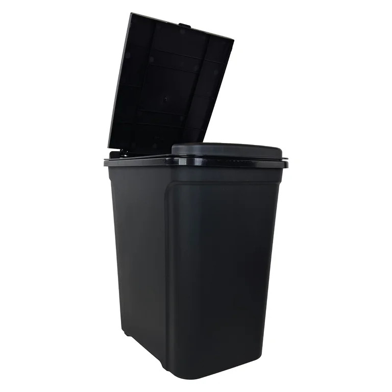 Mainstays Kitchen Trash Can, 7.6 Gallon Plastic Garbage Bin with Touch Top Lid, Black | Walmart (US)