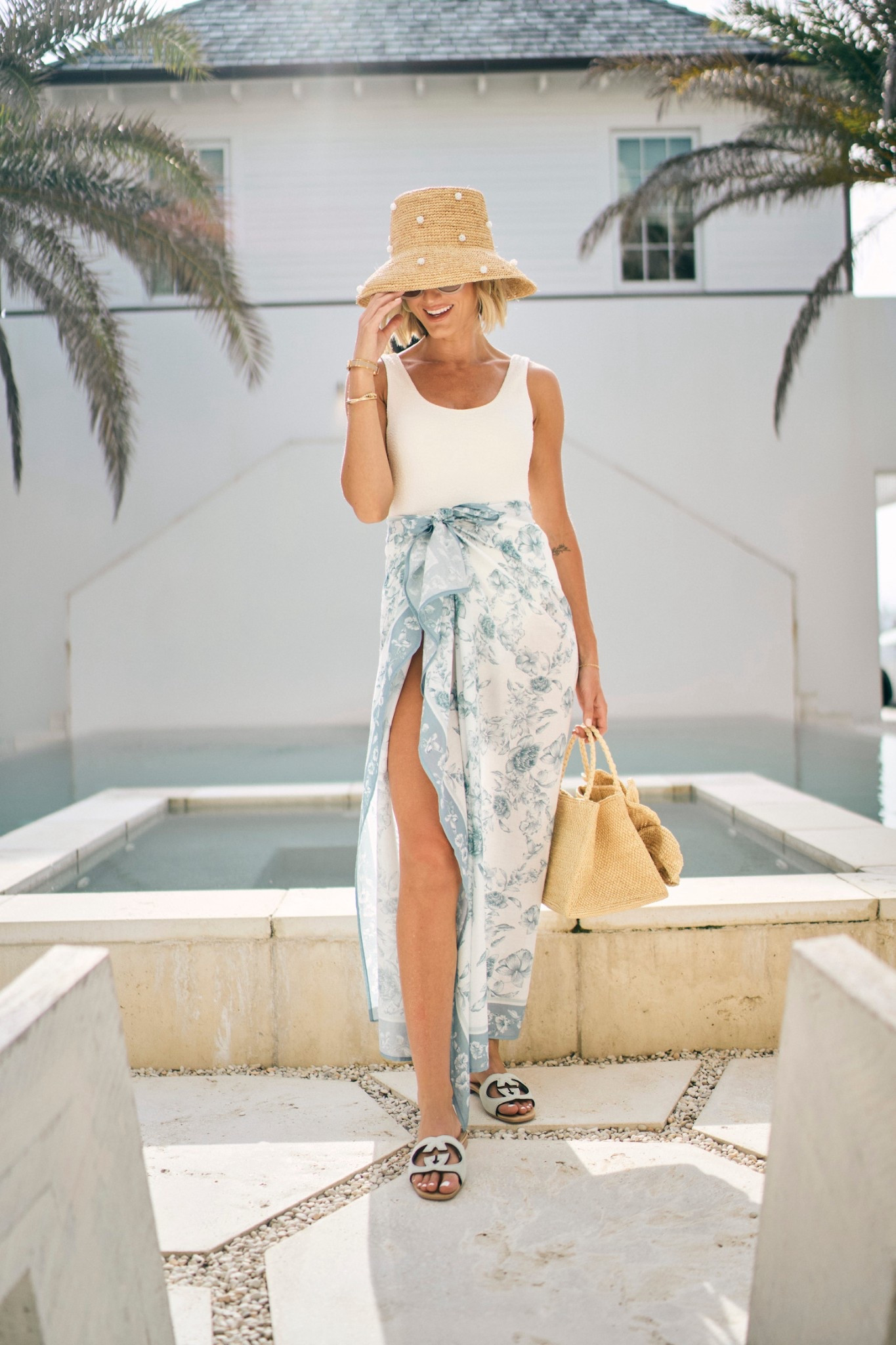 This look for your next pool day 😍 wearing a 6 in the swimsuit. 

Loverly Grey, Hermoza, white one piece, women’s swim, pareo, sarong, swim coverup 

#LTKSummerEdit #LTKSwim #LTKStyleTip