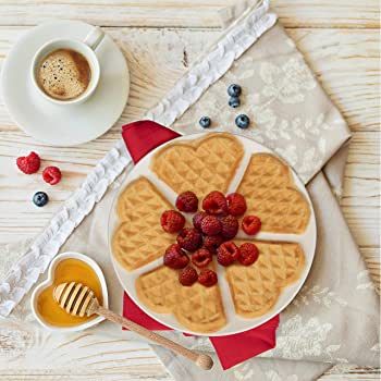 Heart Waffle Maker - Makes 5 Heart-Shaped Waffles - Non-Stick Baker for Easy Cleanup, Electric Wa... | Amazon (US)