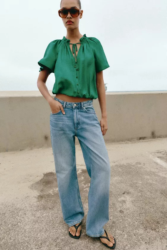 RUFFLED ROMANTIC BLOUSE | Zara US