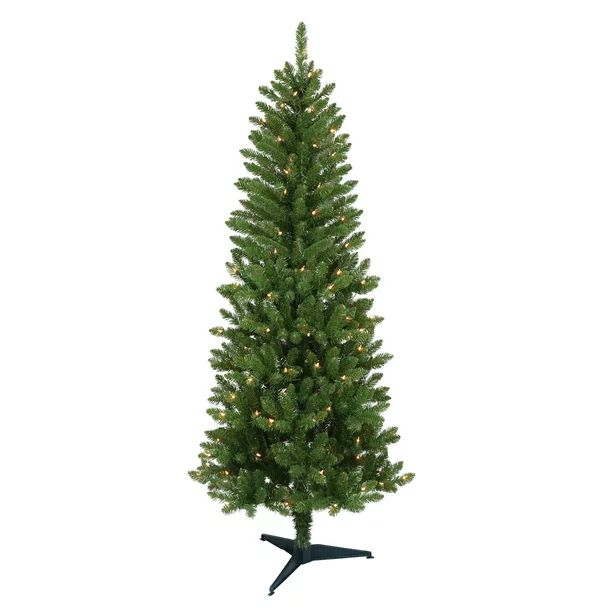 Pre-Lit 5' Carson Pine Artificial Christmas Tree with 100 Lights, Green - Walmart.com | Walmart (US)