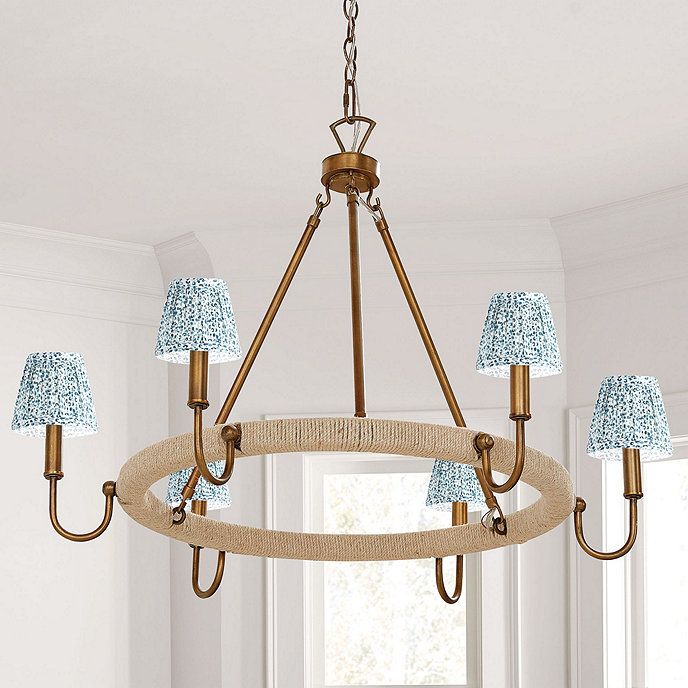 Savannah 6-Light Jute Wrapped Chandelier | Ballard Designs | Ballard Designs, Inc.