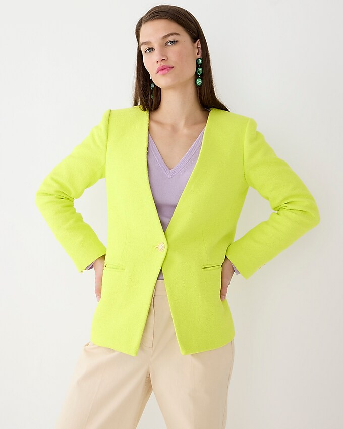 Collection Alfie collarless blazer in cotton-blend bouclé | J. Crew US