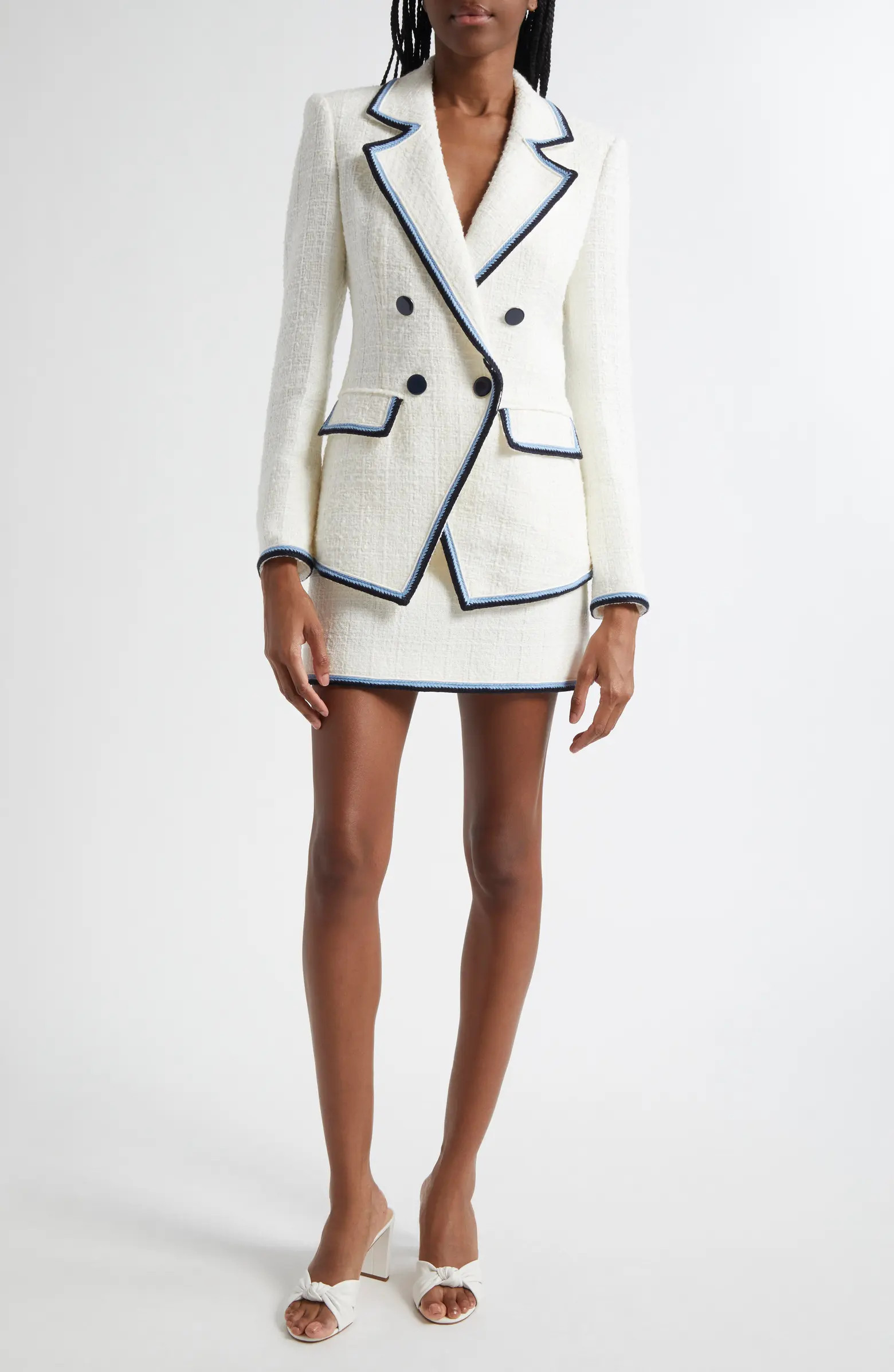 Veronica Beard Taja Double Breasted Tweed Dickey Jacket | Nordstrom | Nordstrom