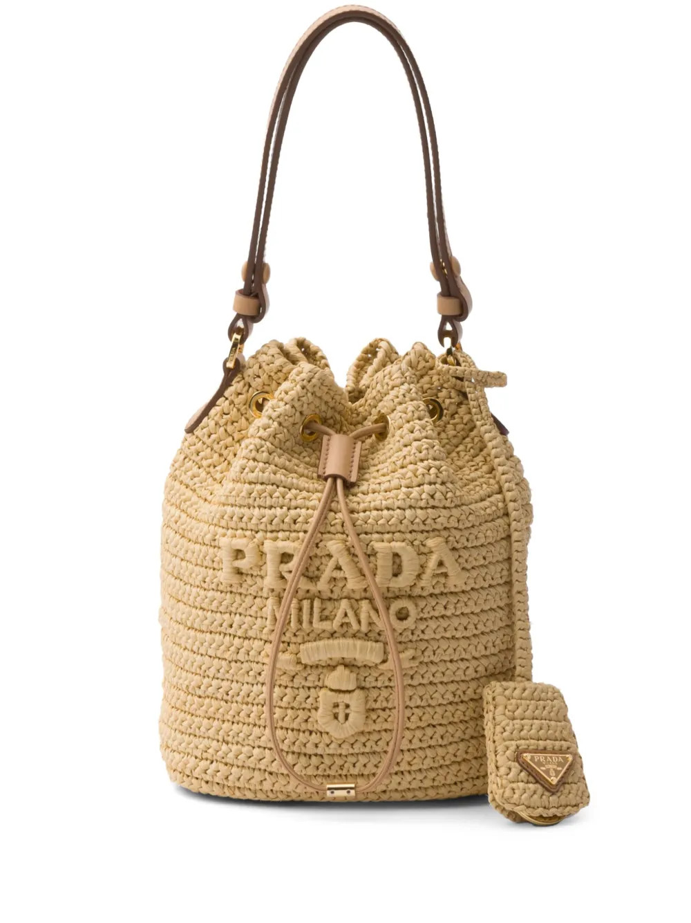 logo-embossed raffia bucket bag | Farfetch Global