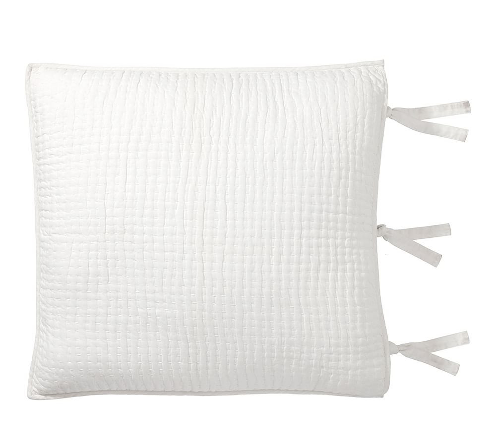 Pick-Stitch Handcrafted Cotton/Linen Quilt | Pottery Barn (US)