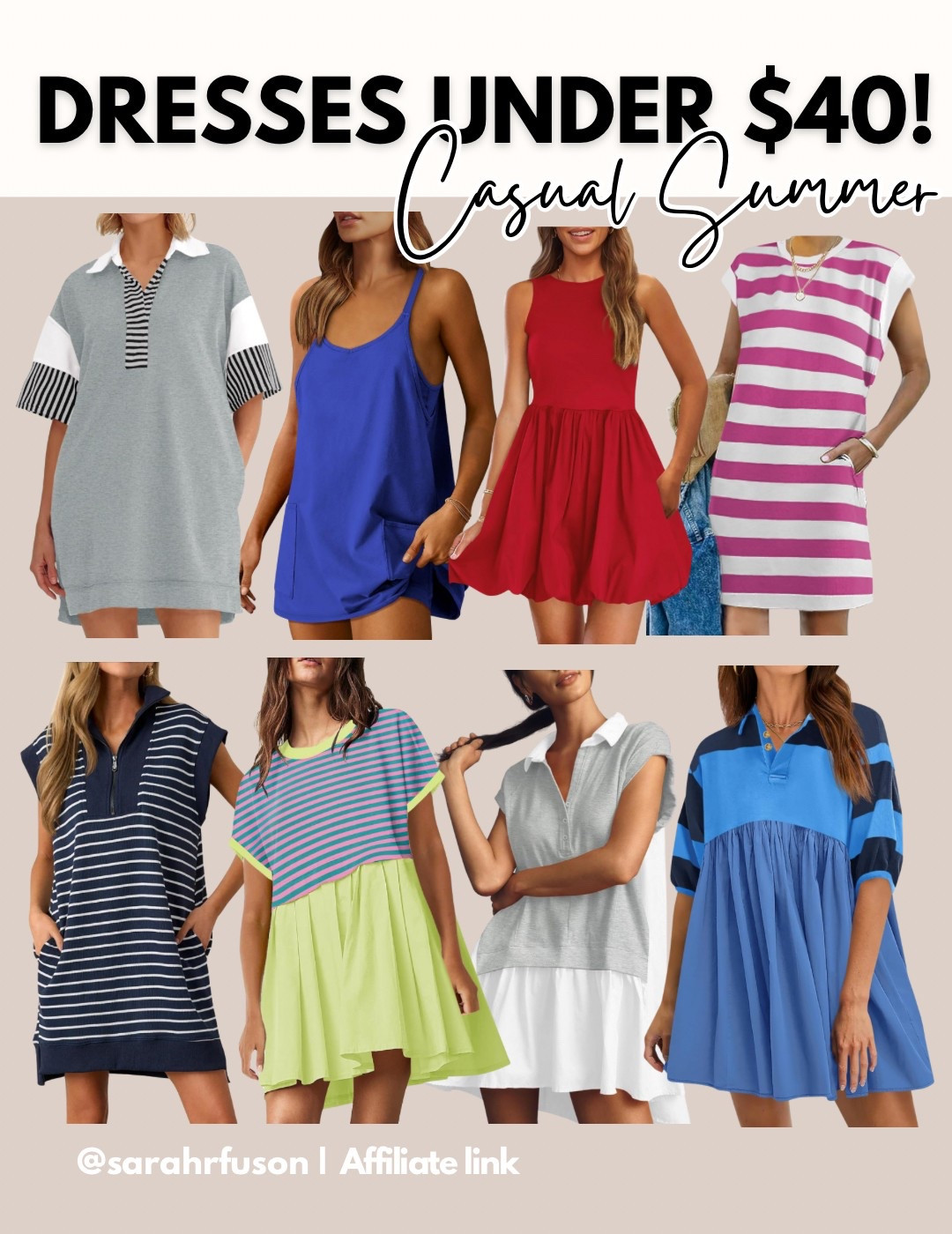 Casual Summer dresses under $40!
•••
Amazon fashion | Amazon women’s  | women’s fashion | casual womens dresses | casual summer fashionn

#LTKFindsUnder50 #LTKMidsize #LTKSeasonal