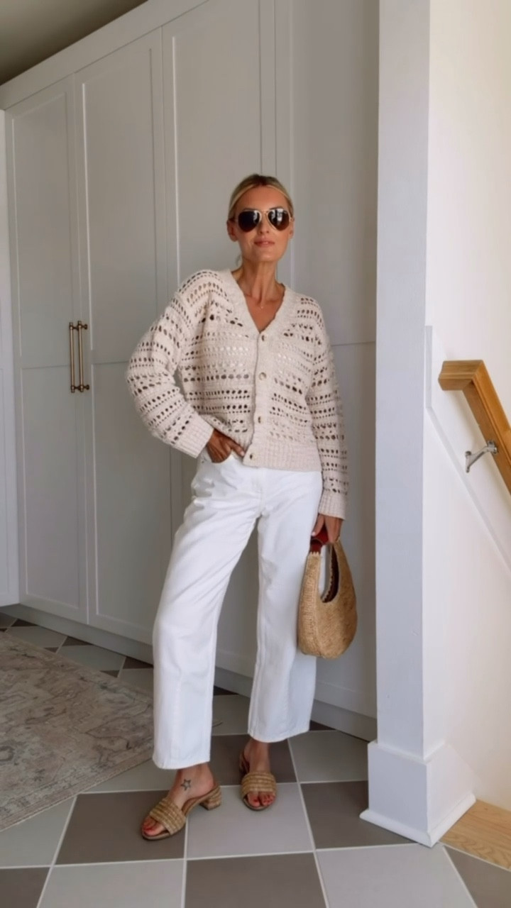 This lightweight cardigan & these white jeans are truly summer staples! Wearing S/4!

Loverly Grey, Target, white jeans, barrel jeans, summer cardigan, summer staples 

#LTKSeasonal