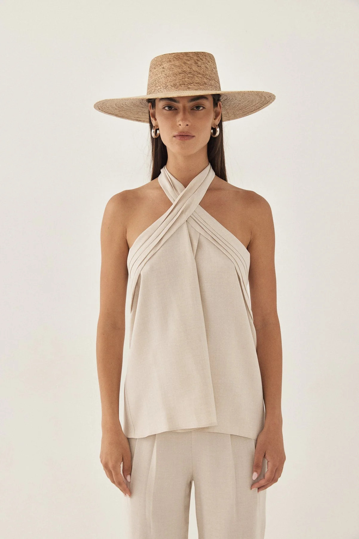 Crossover Open Back Tank Top | De Rococo
