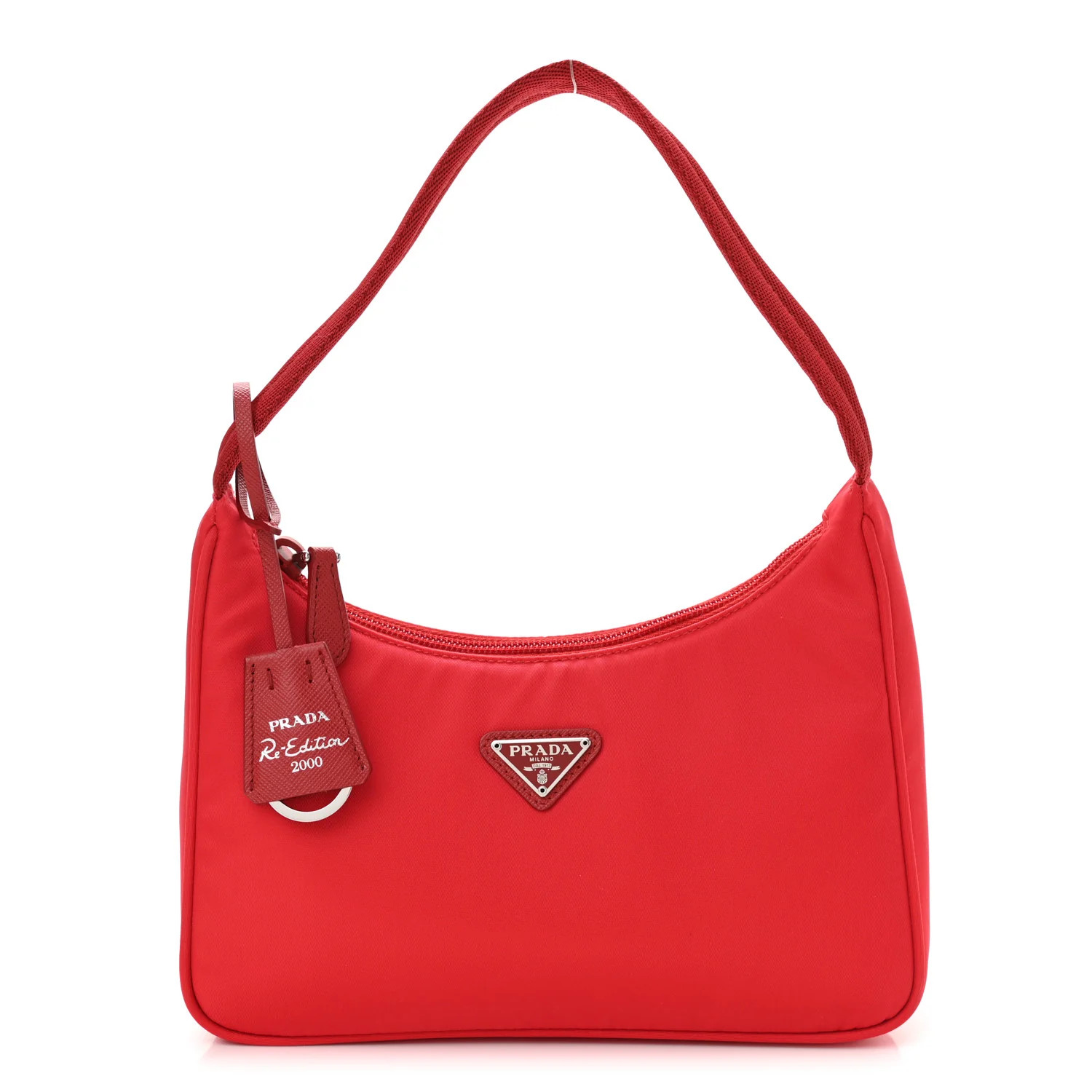 PRADA Tessuto Nylon Mini Re-Edition 2000 Bag Rosso | FASHIONPHILE (US)