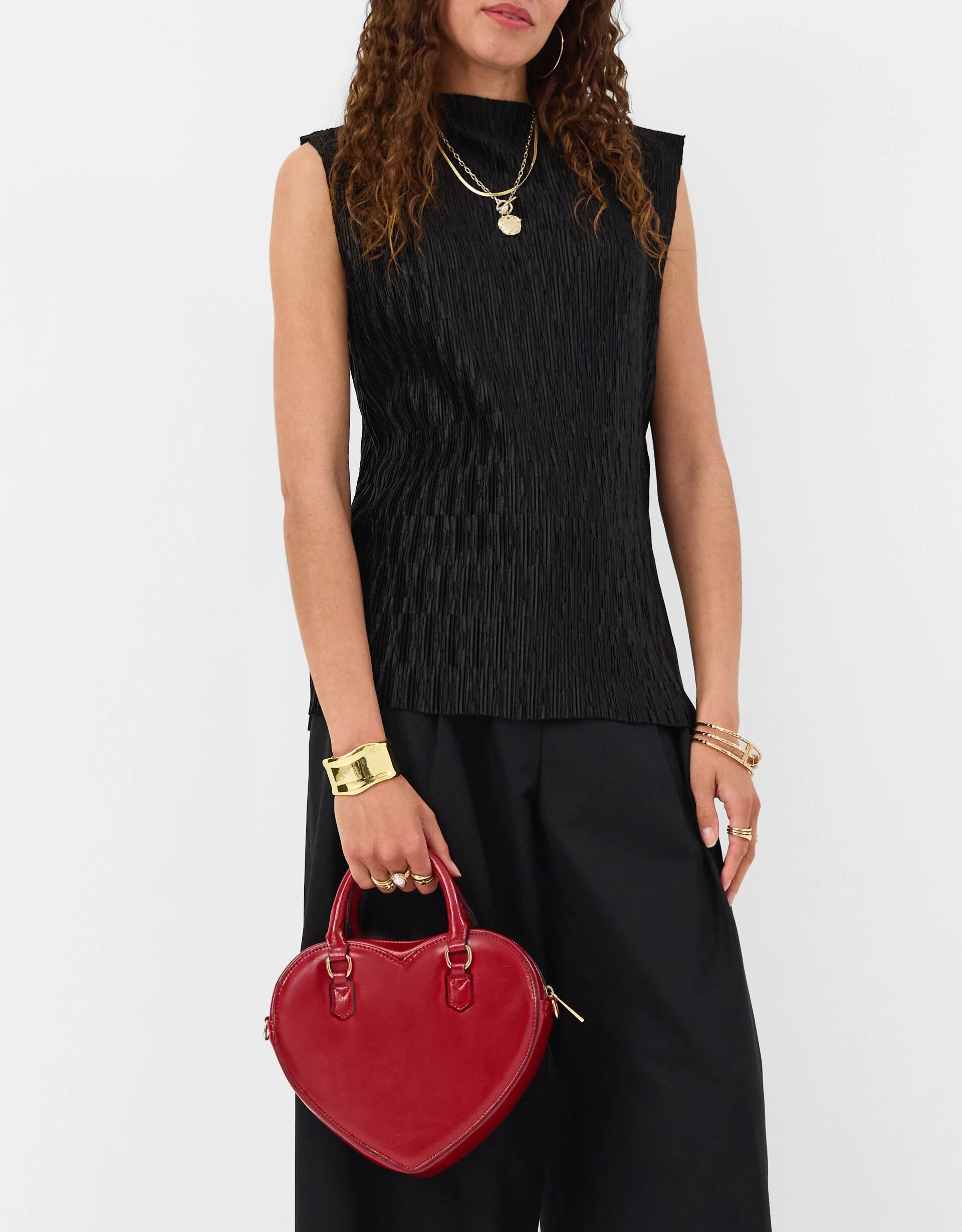 Patent Faux Leather Heart Crossbody Bag | Accessorize (Global)
