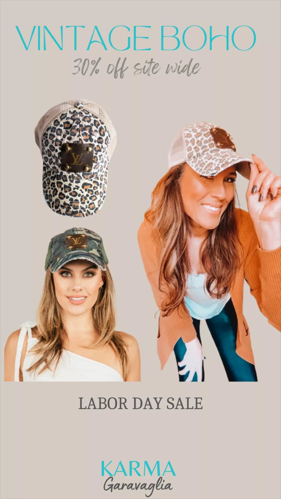 My Louis Vuitton camo hat is under $50! And this LV boho bag!! You
