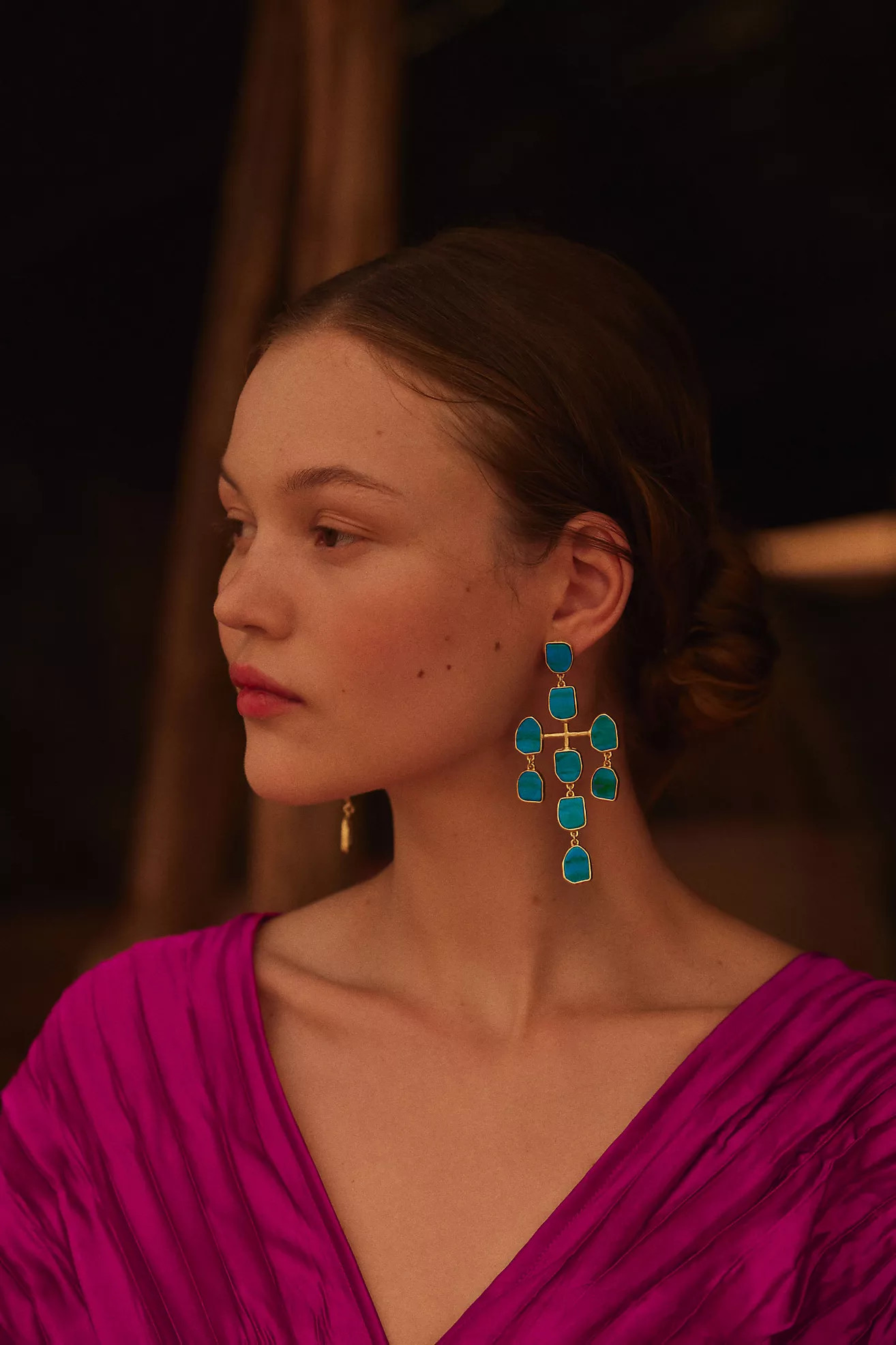 Mother-of-Pearl Cross Drop Earrings | Anthropologie (US)