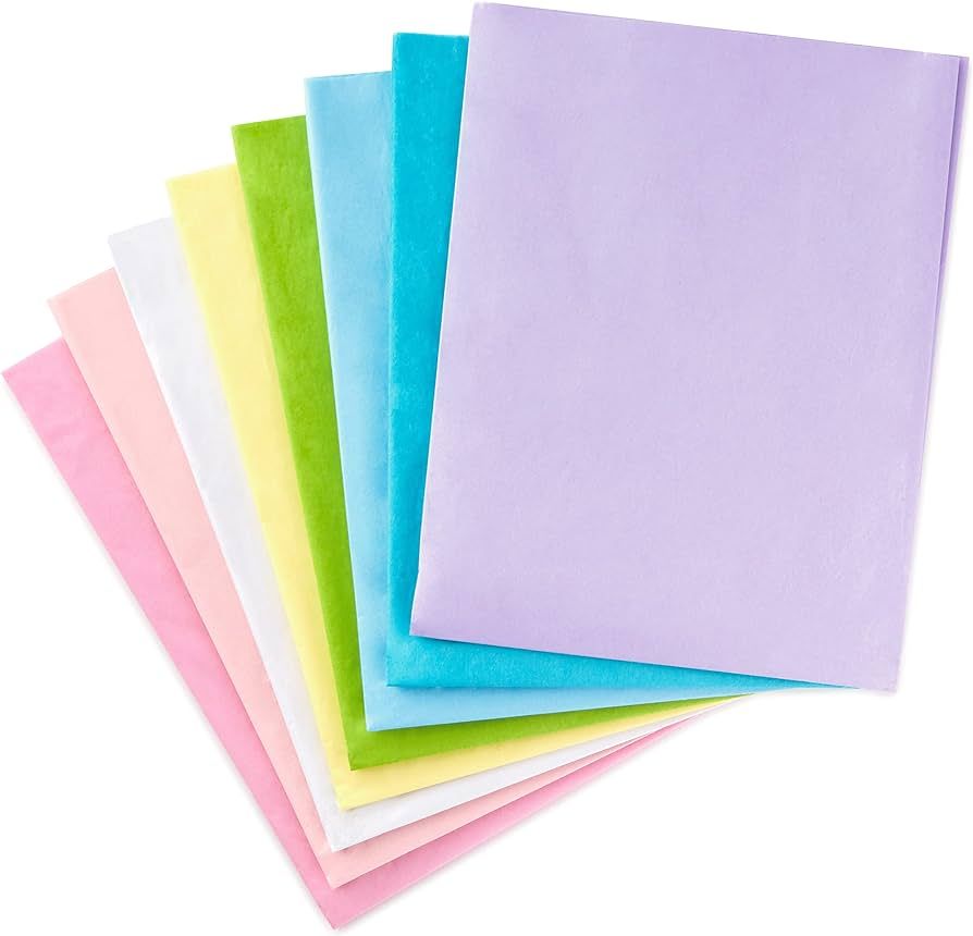 Hallmark Bulk Tissue Paper for Gift Wrapping (Pastel Rainbow, 8 Colors) 120 Sheets for Easter, Mo... | Amazon (US)