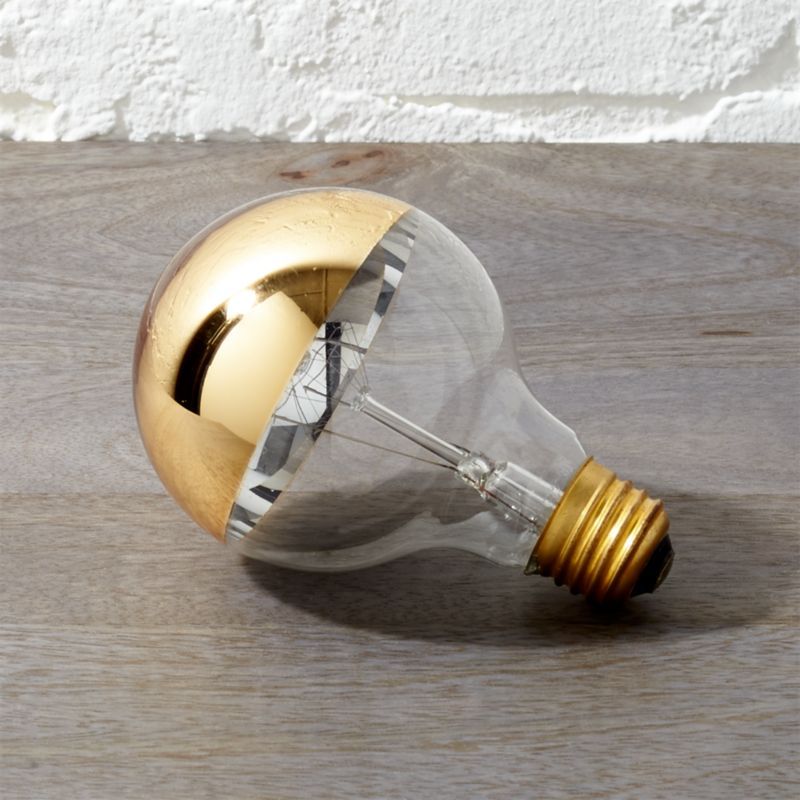 g25 gold tipped 40w light bulb | CB2