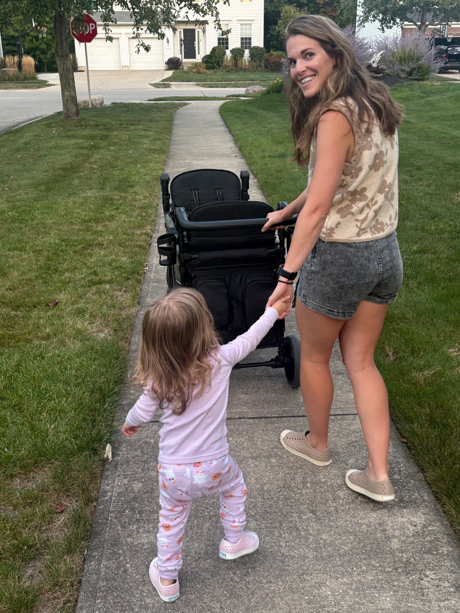 Walks with my girls post bath time look a little like this 🤣❤️

Obsessing over our new native shoes- perfect to throw on and go!

#LTKFamily #LTKFindsUnder50 #LTKFallSale