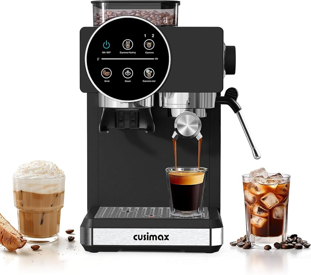 CUSIMAX Espresso Machine with Grinder, 20 Bar Professional Expresso Coffee Machines with Milk Fro... | Amazon (US)