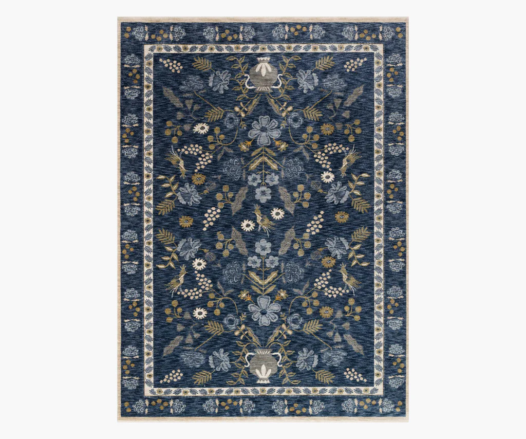 Kismet Amphora Power-Loomed Rug - Navy | Rifle Paper Co.