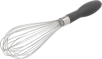 Amazon Basics Stainless Steel Wire Whisk Set for Cooking, Dishwasher Safe, 3 Piece, Black/Silver | Amazon (US)