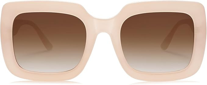 SOJOS Retro Nude Square Polarized Sunglasses for Women Trendy 90s Rectangle Sun Glasses UV400 Sha... | Amazon (US)