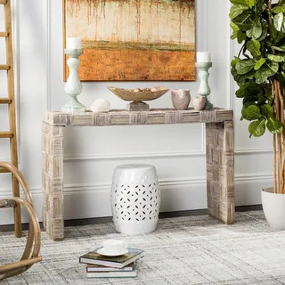 SAFAVIEH Adkin Rattan Console Table. - 53" W x 18" D x 30" H | Bed Bath & Beyond