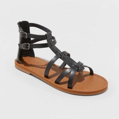 Women's Alva Faux Leather Gladiator Sandals - Universal Thread™ | Target