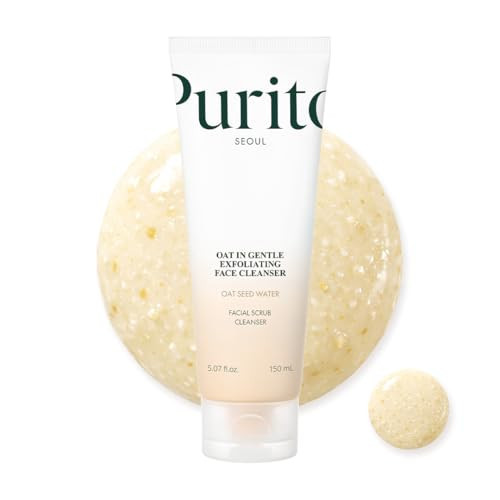 Purito Oat Exfoliating Facial Polish Cleanser - Hydrating Daily Face Wash with Gentle Scrub Clay Pore Minimizing Panthenol, Oat Seed Water Vegan, Non-comedogenic Korean Skin Care 5.07 fl.oz | Amazon (US)