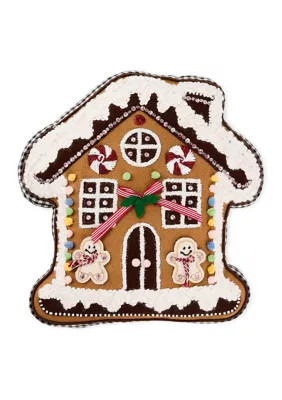 MacKenzie-Childs Gingerbread House Shaped Throw Pillow | Belk