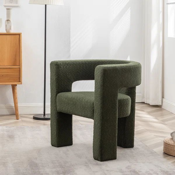 Brycie 28" Wide Boucle Upholstered Square Armchair | Wayfair North America