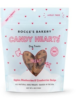 Bocce's Bakery Candy Hearts Apples, Blueberries, & Cranberries Recipe Soft & Chewy Dog Treats, 6-... | Chewy.com