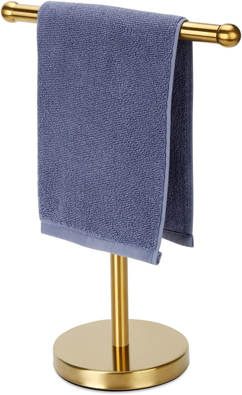 Hand Towel Holder Gold, Hand Towel Rack Stand with Heavy Weighted Base, Countertop Hand Towel Holder Stand for Bathroom，SUS304 Stainless Steel (Gold) | Amazon (US)