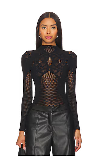 Wolford Lace Tattoo Bodysuit in Black. Size M, S, XS. | Revolve Clothing (Global)