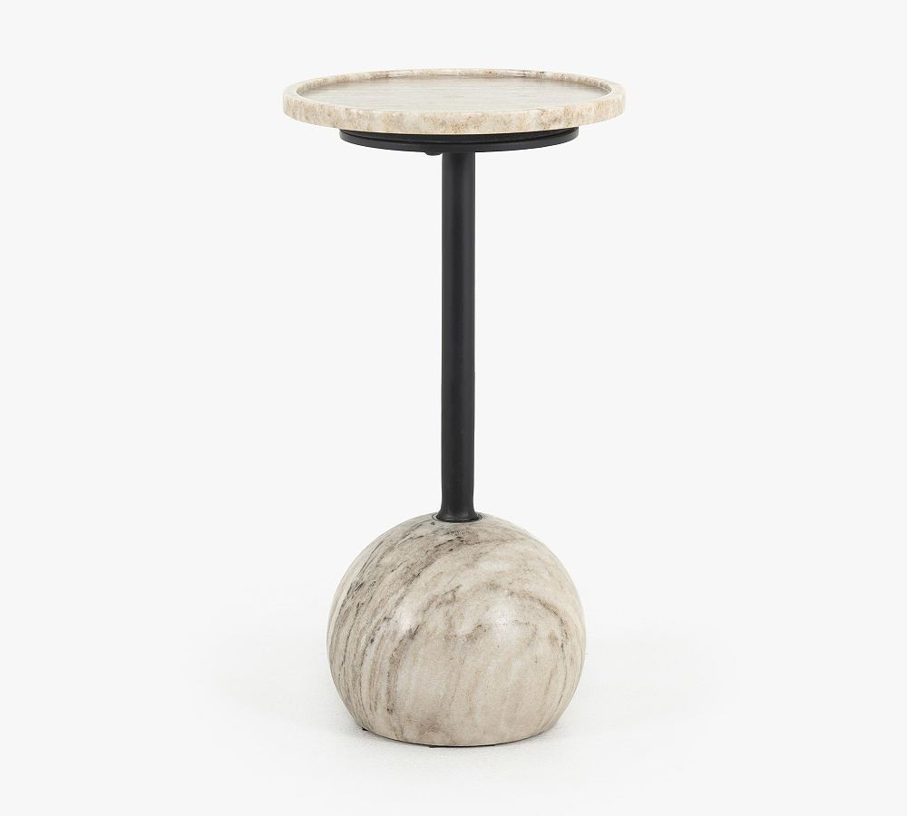 Brunswick Round Marble Accent Table (10") | Pottery Barn (US)