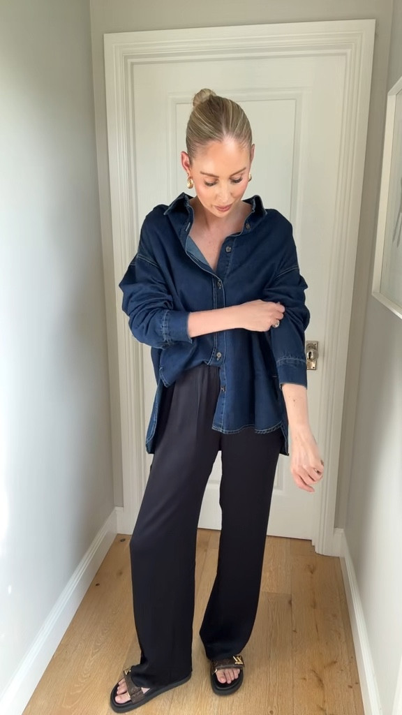 Silk pants in every colour? Yes, please! And I’ll take all the relaxed-fit denim shirts too. I’m wearing a size 10 in both styles. These pants look like you’ve made an effort—but feel comfier than your PJs. No joke! 

#LTKworkwear #LTKwinter #LTKstyletip