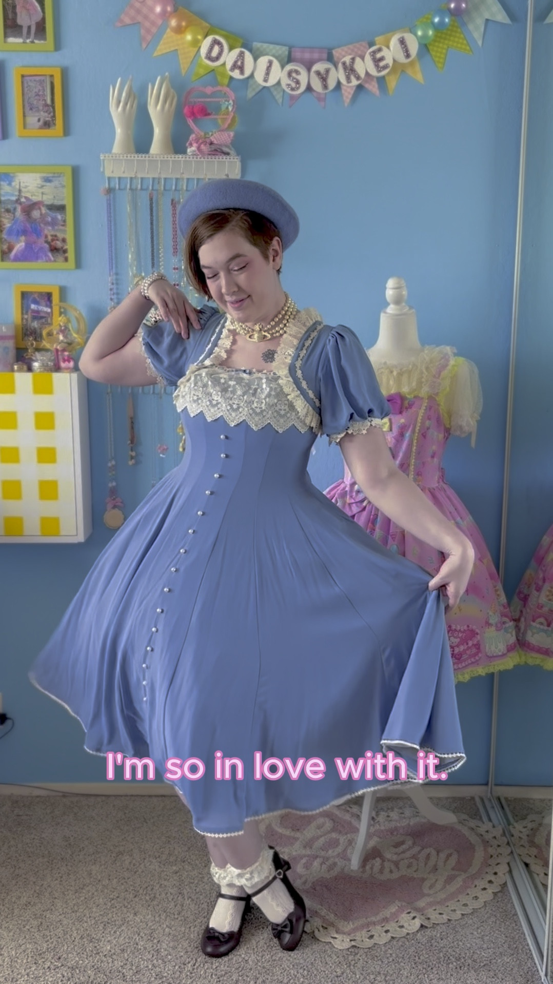 This OP is SUCH a dream 
An old friend of mine has this exact dress in pink. I loved it so much on her that I tried to buy it in every color, but could only get this blue one. Needless to say, I’m not disappointed! 
.
.
.
Beret: off brand
OP: Light is Coming by Sweet and Fragrant Lolita 
Choker: @viviennewestwood 
Bracelet: Jesus Diamanté 
Socks: off brand
Shoes: Sosick
BGM: IchinoseSound/YouTube
.
.
.
Did you know I’m a personal stylist? I specialize in alternative fashions, but accept clients interested in more mainstream fashions too. I can help you plan your first coord, refresh your wardrobe, style your next fashion show and more! Please reach out to daisykeipersonalstyling[at]gmail[dot]com for more information!
.
.
.
#egl #daisykei #jfashion #eglfashion #eglcommunity #harajukufashion #harajukustyle #personalstylist #sweetlolitastyle #personalstyle #kawaiiaesthetic #kawaii #kawaiifashion #japanesefashion #altfashion #alternativefashion #30daysoflooks #sweetandfragrantlolita #taobaololita #lightiscoming #taobaololitadress 

#LTKStyleTip #LTKBeauty #LTKVideo