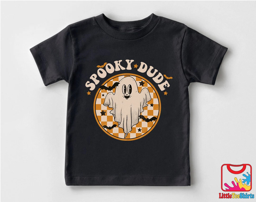 Spooky Dude Toddler Shirt Retro Halloween Boys Shirt Boys - Etsy | Etsy (US)