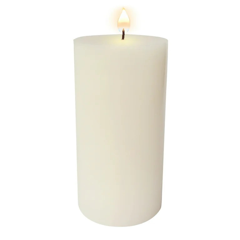 Mainstays Single Wick 3" x 6" Pillar Candle, Unscented, Ivory | Walmart (US)