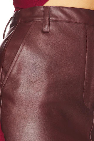 Phenix Faux Leather Skirt in Burgundy | Revolve Clothing (Global)