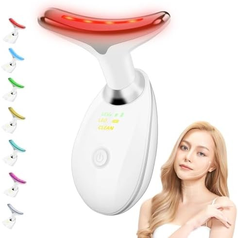 Red Light Therapy for Face, 7 Color LED Facial Light Therapy Wand for Skin Care at Home Blue Ligh... | Amazon (US)
